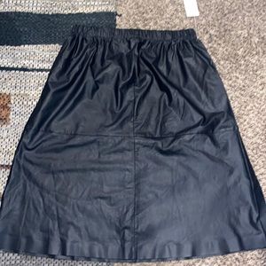 A New Day A-Line Faux Black Leather Midi Skirt-NWT XXL